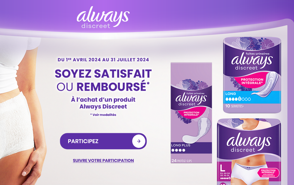 Offre de Remboursement Always Discreet - Satisfaction Garantie.png