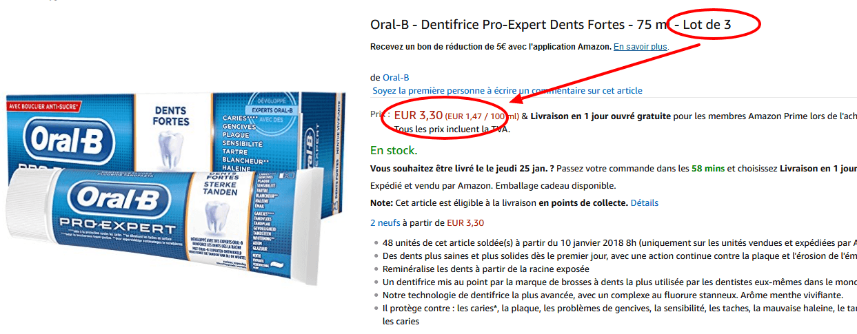 Oral B   Dentifrice Pro Expert Dents Fortes   75 ml   Lot de 3  Amazon.fr  Beauté et Parfum(1).png