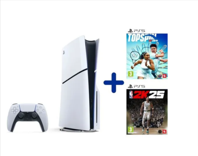 Pack Console PS5 Standard  Console PS5 (Modèle Slim) Top Spin 2K25 NBA 2K25 à 484€ au lieu de ...png