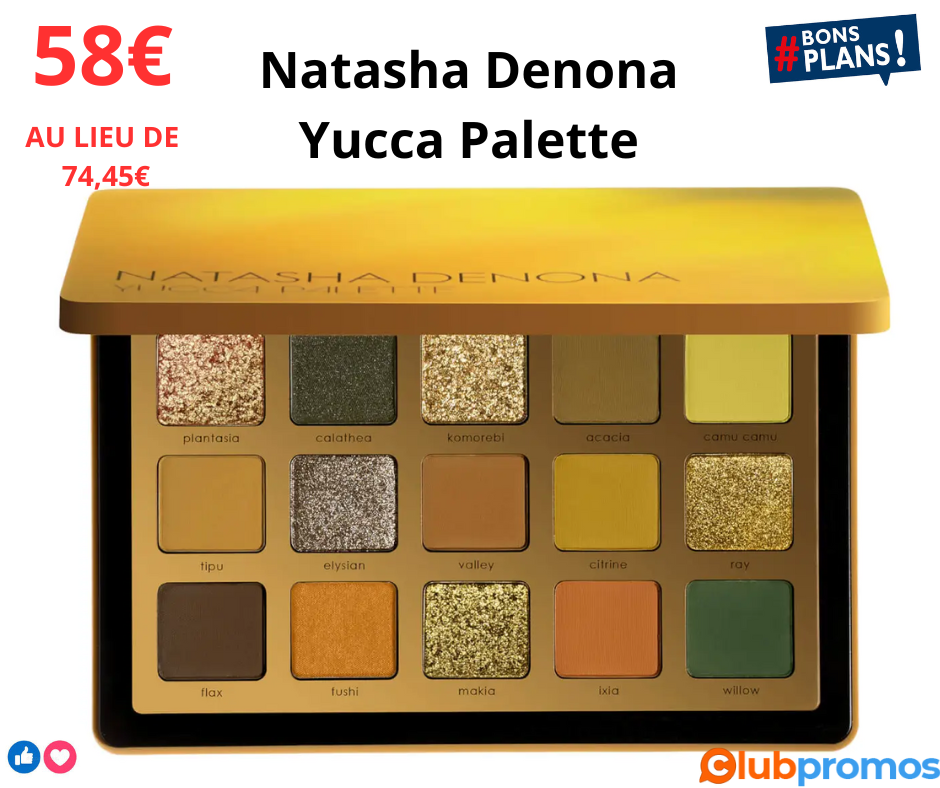 Palette Yucca Natasha Denona - 15 Fards à Paupières 58€ au lieu de 74,45€ sur Lookfantastic.png