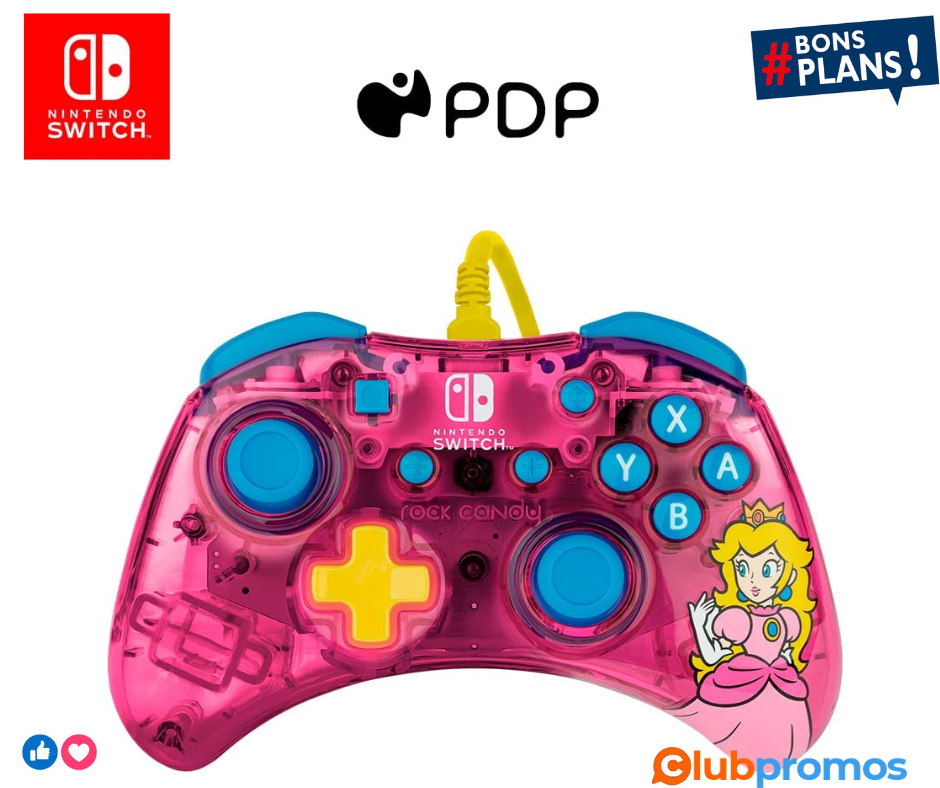 Pdp Rock Candy Filaire Gaming Switch Pro Manette - Official License Nintendo - Oled Lite Compa...png