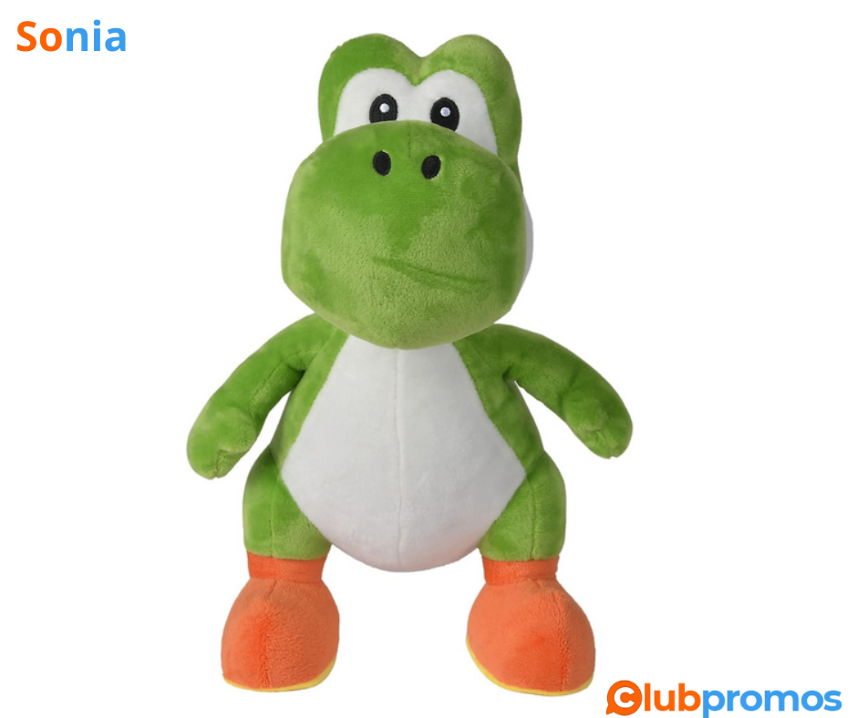 Peluche Yoshi 30 cm, NICOTOY Super Mario 8,99€ Au lieu de 19,99 sur Amazon.png