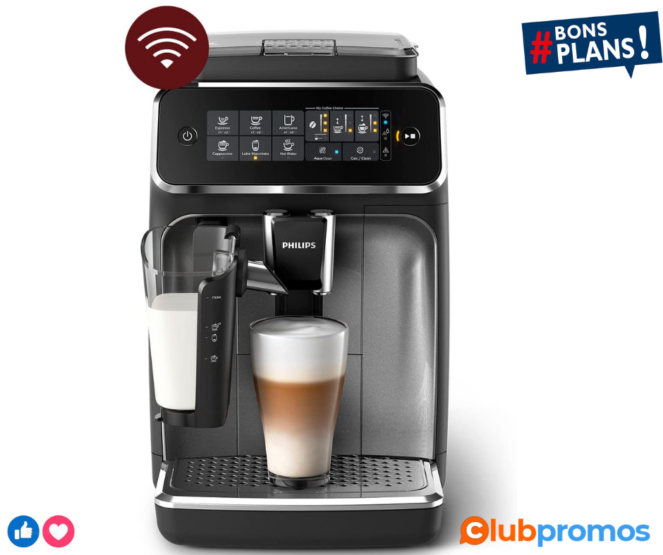 Philips Série 3200 Machine Expresso - Café à Grain - Wi-Fi connecté, LatteGo Mousseur à Lait, ...png