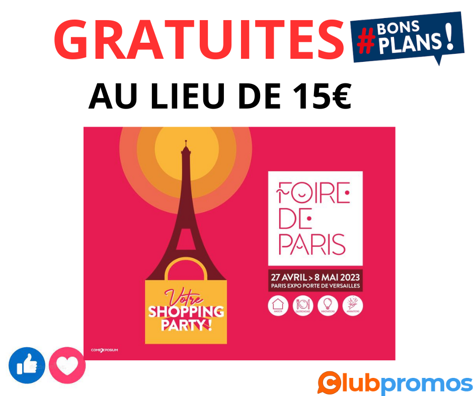 gratuit Places GRATUITES pour la Foire de Paris 2023 au lieu de 15