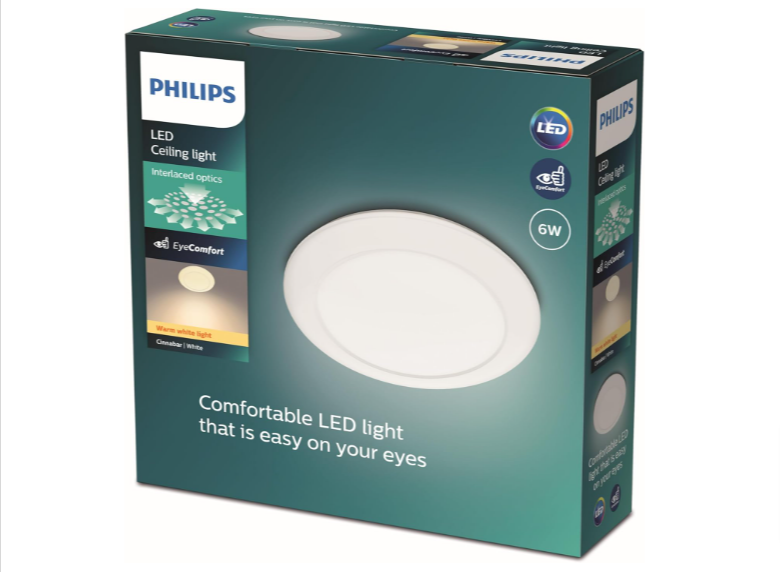 Plafonnier Philips Cinnabar LED - 4x1.5W, 2700K - Blanc.png