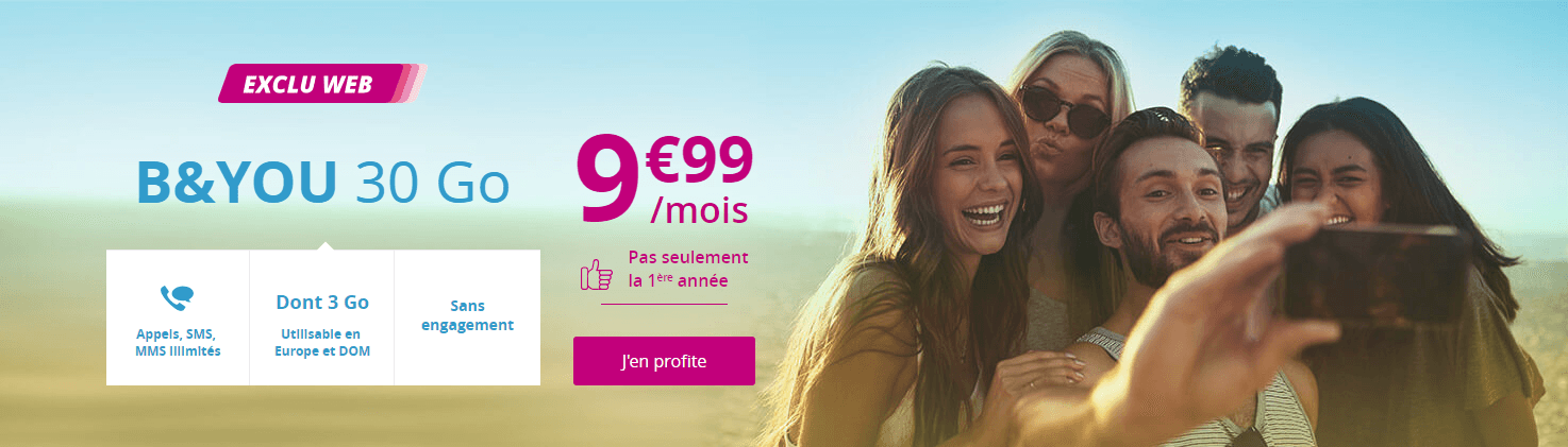 Promo Forfait mobile B YOU 30Go 9€99 mois exclu web.png