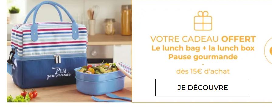 Kdo lunch bag + lunch box dès 15 euros d'achats sur Francoise saget