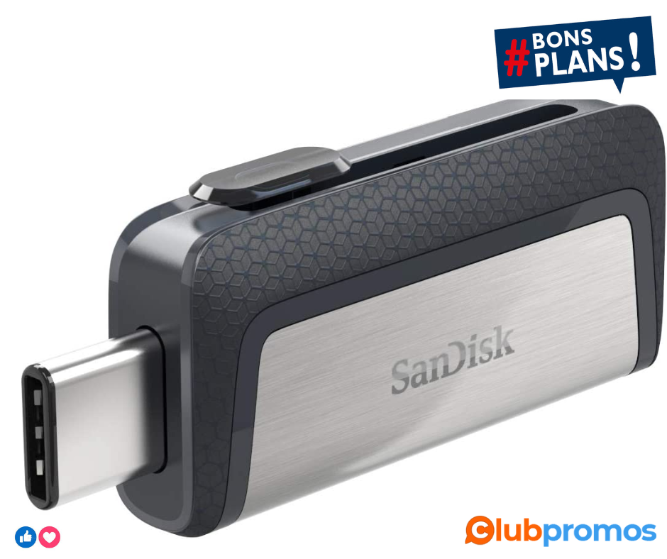 SanDisk 256GB Ultra Dual Drive USB Type-C Flash Drive , for smartphones, tablets, Macs and com...png