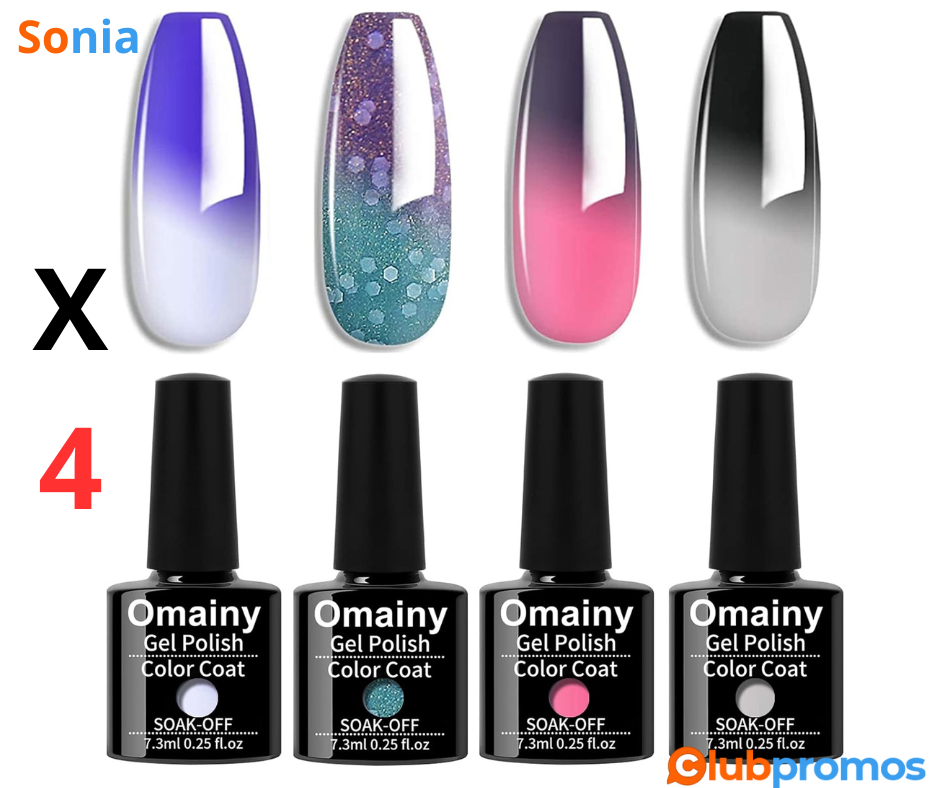 Set de 4 Vernis Semi Permanents Caméléon Omainy UV LED à 3,99€ sur Amazon.png