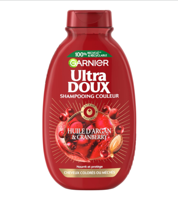 Shampooing Garnier Ultra Doux Couleur Argan Cranberry 300 ml à 2,20€ sur Amazon.png