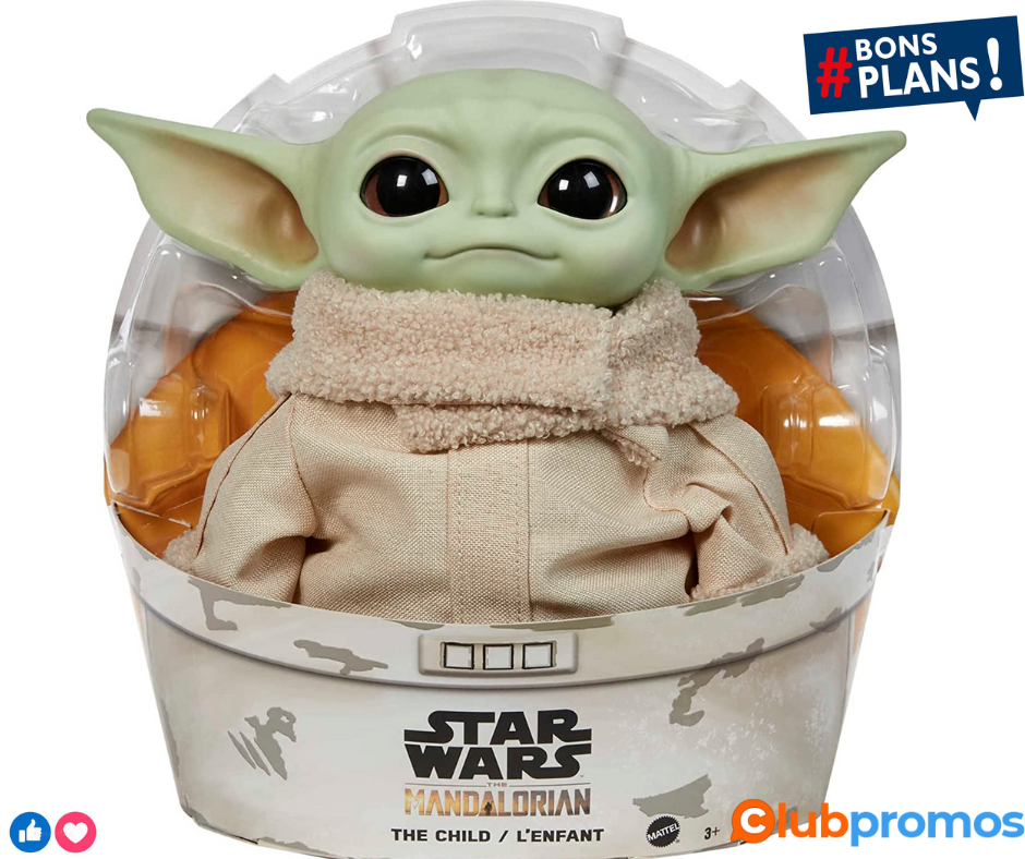 Star Wars - Figurine Peluche l'enfant - Série Le Mandalorien - Corps Mou à Câliner - Objet Col...png