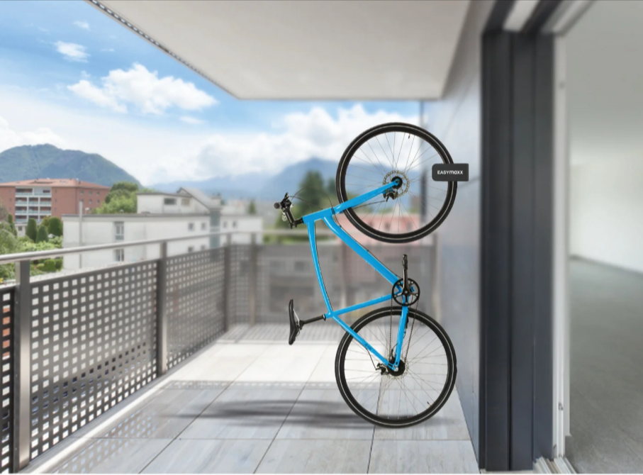 Support mural vélo Easymaxx, fixation murale pour rangement intérieur et extérieur, promo Lidl.