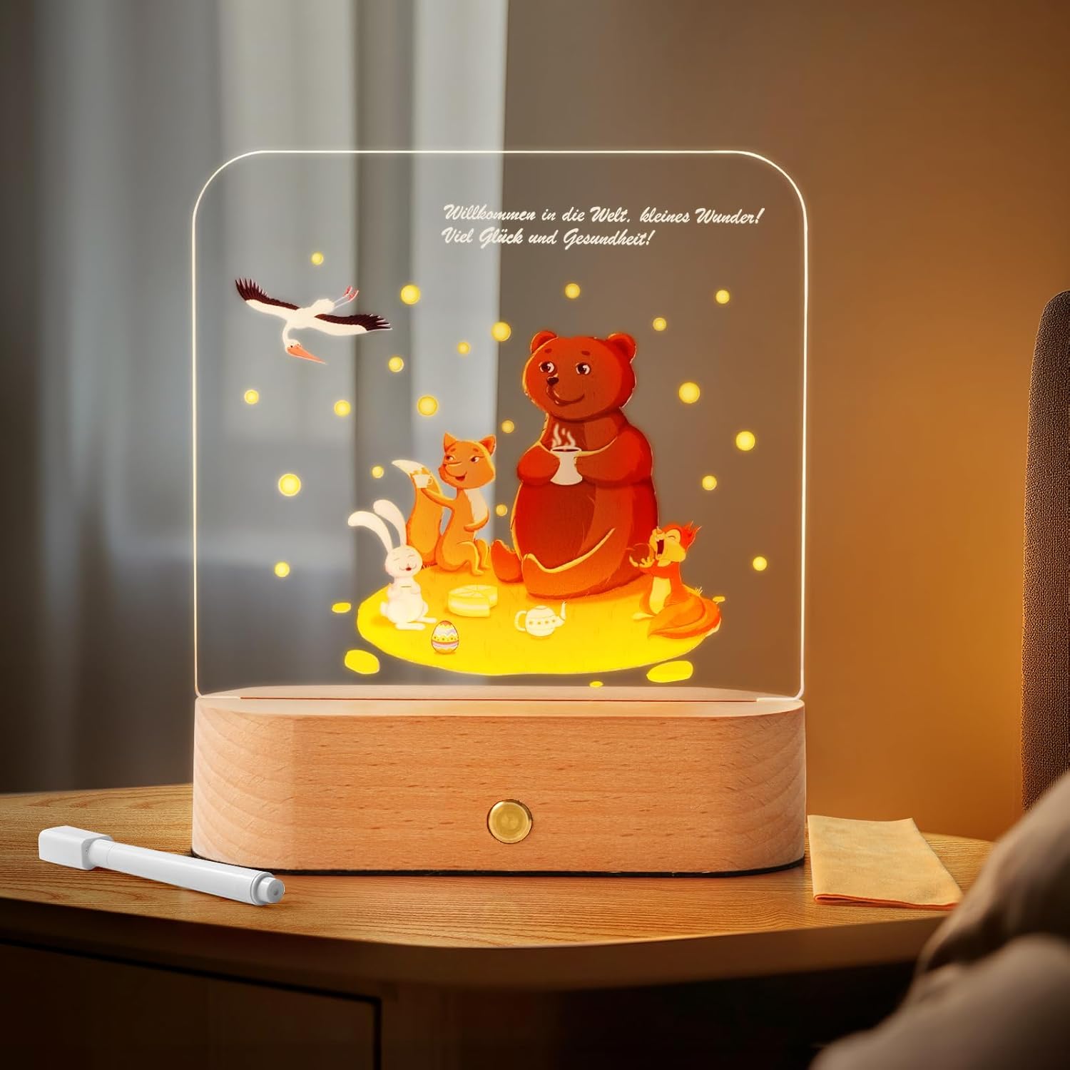 TaFiCo Cadeaux Personnalisés pour Bébé - Lampe de Nuit LED Personnalisée pour Bébé Rechargeabl...jpg