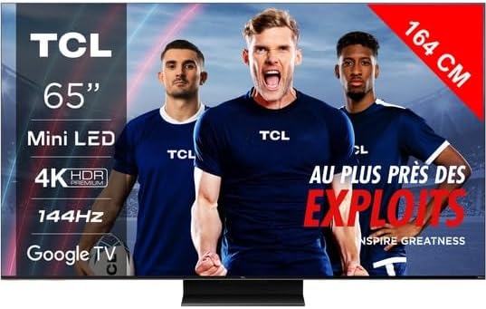 TCL TV Mini LED 4K 164 cm 65MQLED80 144Hz Google TV QLED Mini LED 699€ au lieu de 778€ -Amazon.jpg