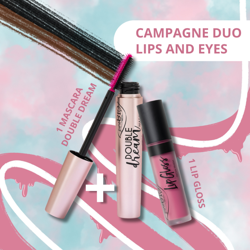 120 duos Lips and Eyes de PuroBIO à tester – Recevez gratuitement un duo Mascara Double Dream & LipGloss ou Mascara Double Dream & Rouge à lèvres en devenant ambassadeur de la marque bio