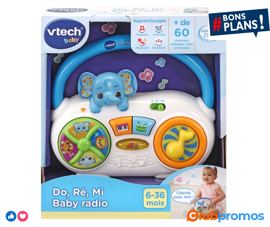 VTech - Do, ré, mi Baby Radio – Jouet Musical Pour Bébé 6 Mois-3 Ans – Version FR .png