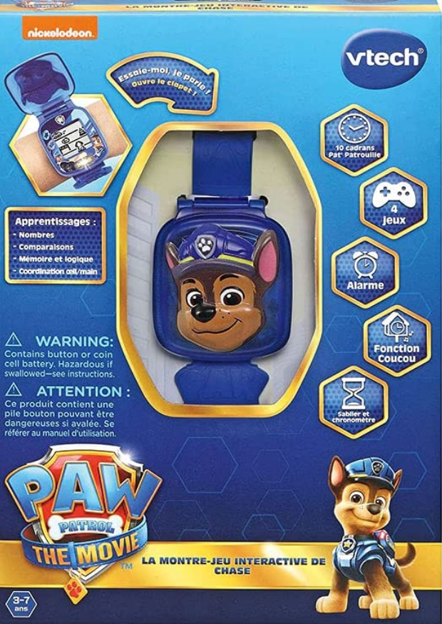 deal VTech Pat Patrouille La Montre Jeu Interactive rose ou