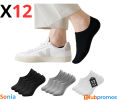 Bon Plan 12 Paires Chaussettes Femmes Homme Protège-Pied Invisible Cotton Socquettes Anti-déra...png