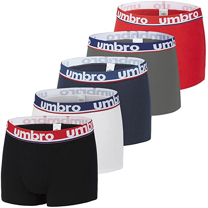 UMBRO Calecon Boxer Homme Coton Uni (Lot de 5)