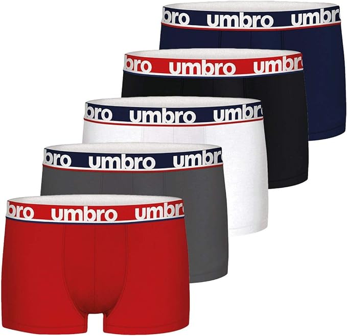 Umbro Boxer UMB/1/BCX5 - Lot de 5 - Caleçon Boxeur - Homme