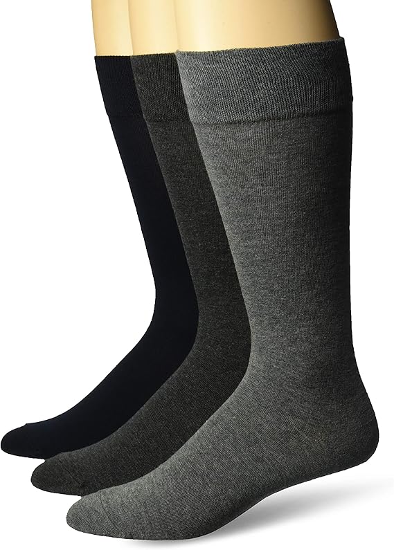 BUTTONED DOWN Chaussettes Habillées en Coton Pima Homme, Lot de 3