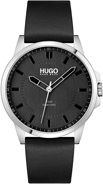 HUGO pour des Hommes Analogique Quartz Montre avec Bracelet en Cuir 1530188