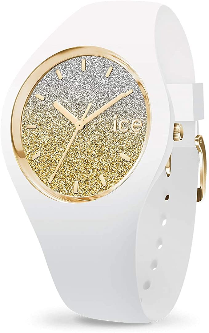 Ice-Watch - ICE lo White gold - Montre blanche pour femme avec bracelet en silicone