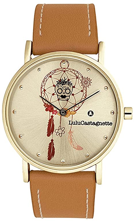 Lulu Castagnette Fille Analogique Quartz Montre avec Bracelet en Cuir 38945