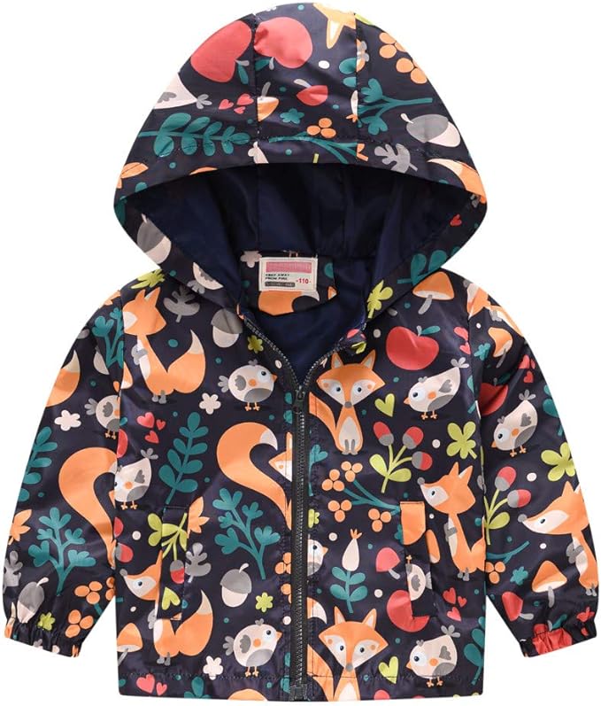 Qiran 1-5 Ans Manteau pour Bébés Filles Garçons Hiver Vestes Rembourrées à Capuche Coupe-Vent Vêtements d'extérieur Manches Longues Hauts pour Enfants