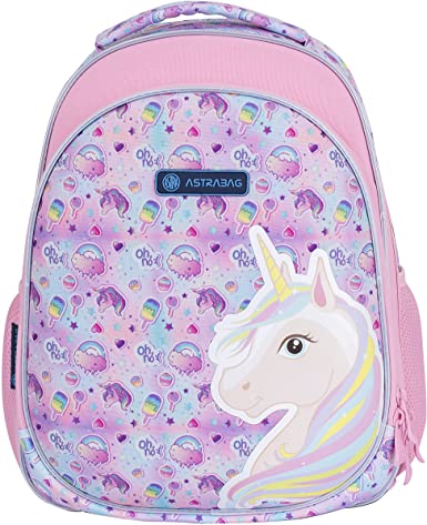 ASTRABAG School Bag Sac Scolaire/Compact AS1, Unicorn, Rose, Taille Unique Bébé garçon