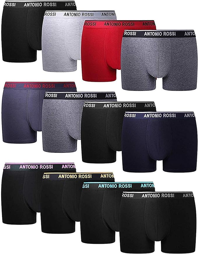 FM London Fitted Boxer Shorty (Lot de 12) Homme