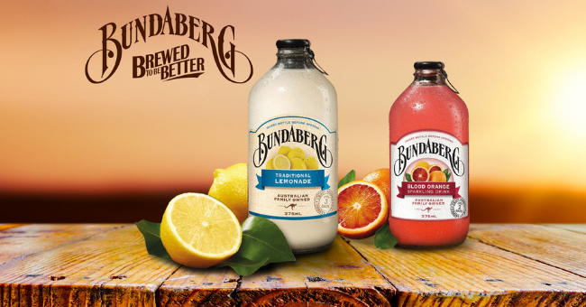 "Bouteille de Bundaberg Lemonade avec logo TRND pour le bon plan de test gratuit.