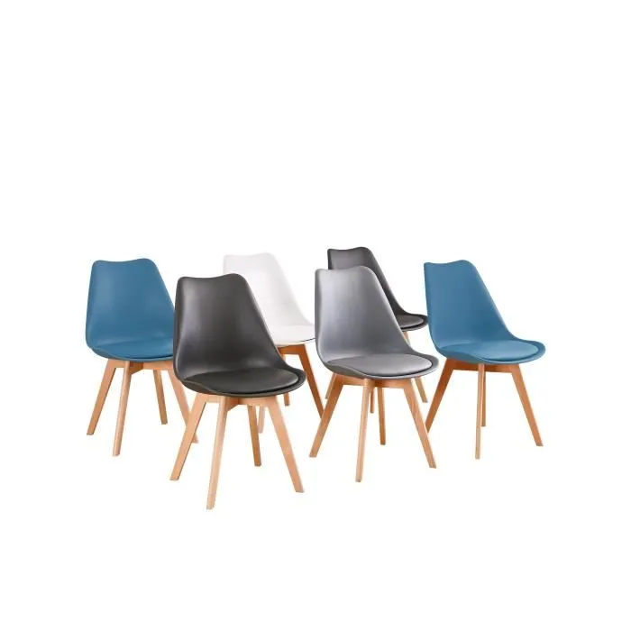 Lot de 6 Chaises Style Scandinave en Promotion à 99,99€ sur Cdiscount