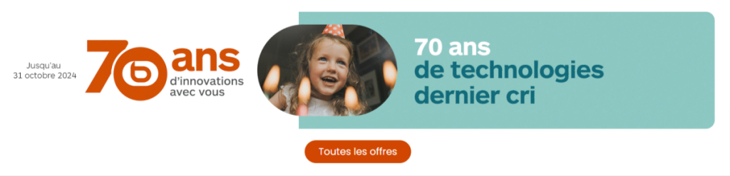 Promotions Boulanger 70 ans – jusqu’à 83% de réduction