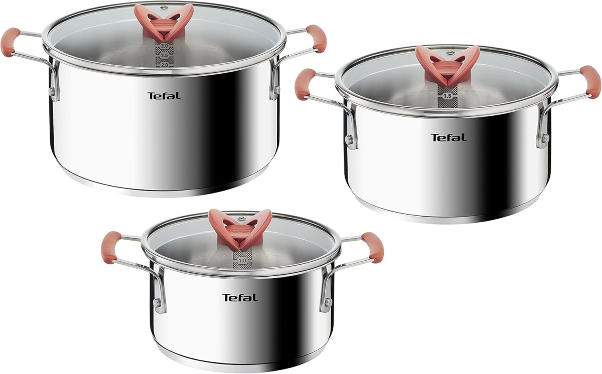 Lot de 3 Faitouts Tefal Opti’Space : Optimisez Votre Cuisine et Vos Placards