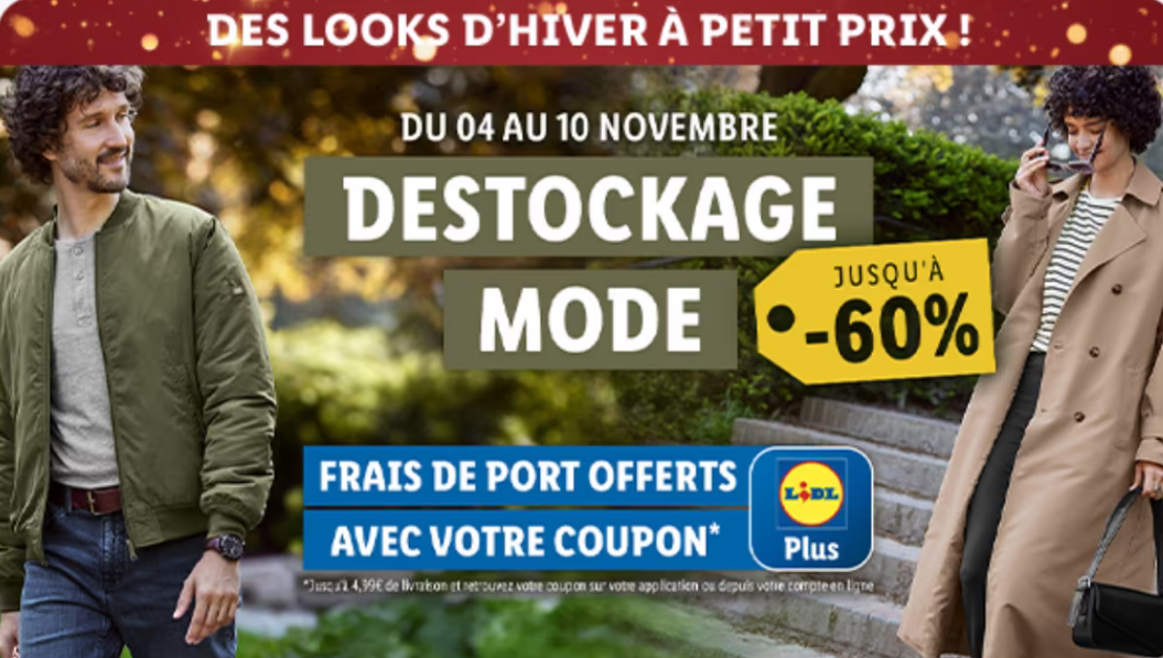 60% de Remise sur la Mode chez Lidl avec Livraison Gratuite – Offres Spéciales Lidl Plus