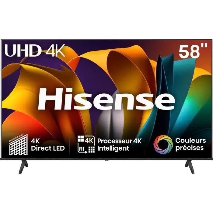 TV LED HISENSE 58A6N – 58″ (146 cm) – 4K UHD à Prix Imbattable