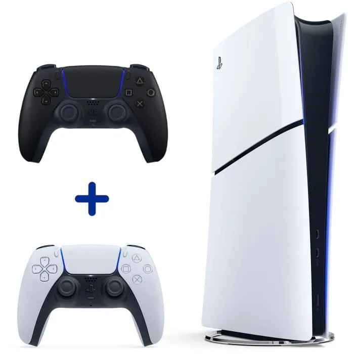 Pack PS5 Digital : Console PlayStation 5 Slim + 2 Manettes DualSense à Prix Réduit