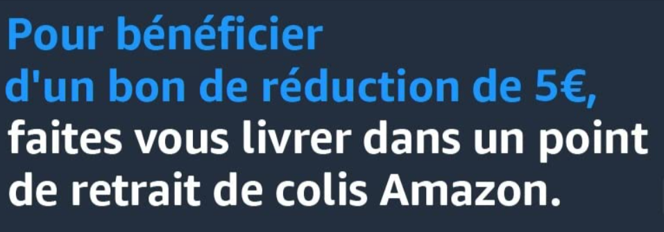 5€ de réduction dès 20€ d’achats avec Amazon Lockers et Points de Retrait